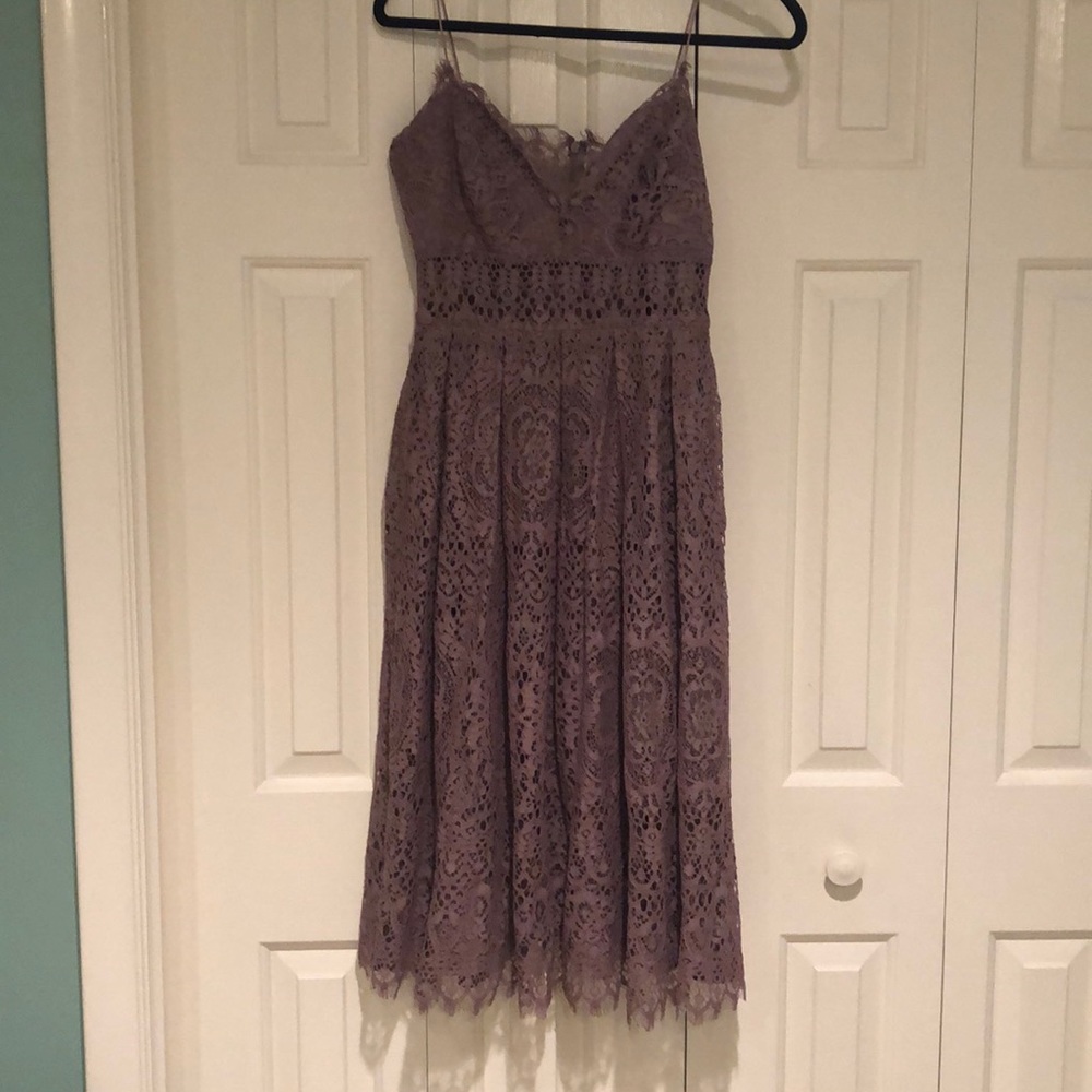 Beautiful lacey purple prom dress!